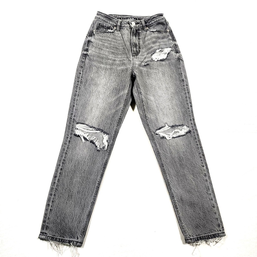 American Eagle Jeans Womens 00 S W24 Mom Jean Curvy Thigh High Rise Y2K 90s